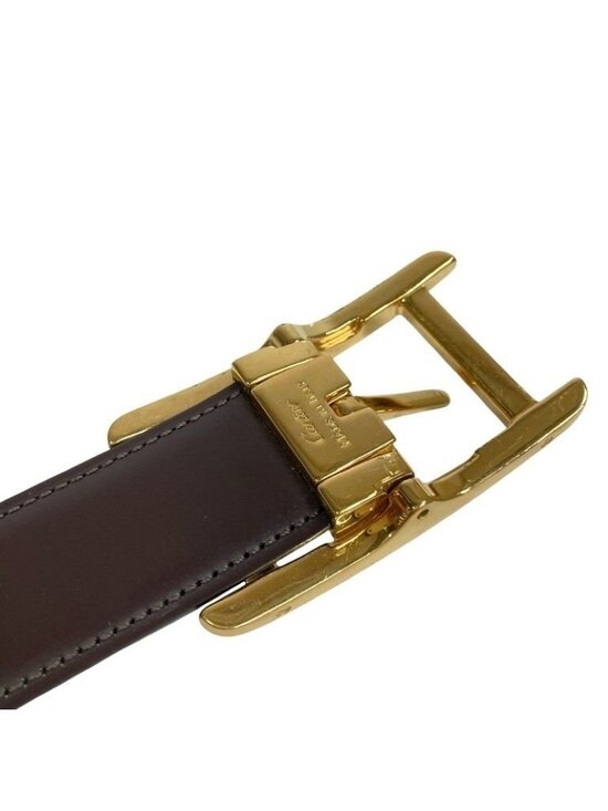 Cartier Belt Tank American Black Brown Leather Reversible Gold main image 4